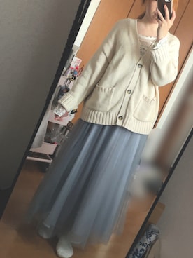 「LA BELLE ETUDE（ラベルエチュード）のアイテム（スカート）」を使った、なつきゆかりさん（レディース・162cm）の春コーディネート