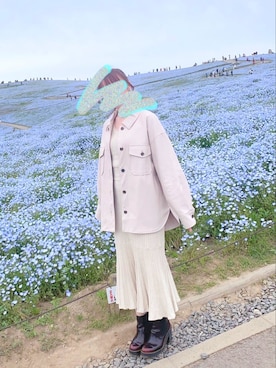 「DISCOAT（ディスコート）のアイテム（その他アウター）」を使った、chanmeiさん（レディース・153cm）の春コーディネート