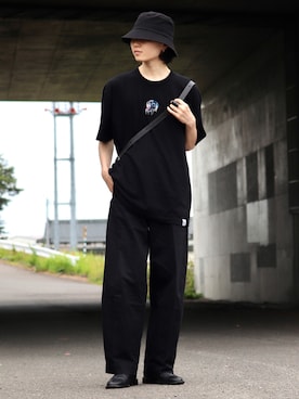 「INTER FACTORY（インターファクトリー）のアイテム（帽子）」を使った、かざまくんさん（メンズ・176cm）の夏コーディネート