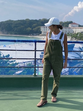 「CANAL JEAN（キャナルジーン）のアイテム（サロペット/オーバーオール）」を使った、SAYO☻さん（レディース・157cm）の秋コーディネート