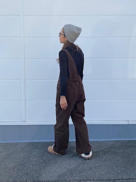「UGG」｜「アイテム（サロペット/オーバーオール）」を使った、SAYO☻さん（レディース・157cm）の秋コーディネート