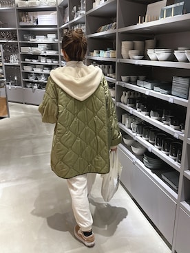 「アイテム（エコバッグ/サブバッグ）」を使った、SAYO☻さん（レディース・157cm）の冬コーディネート