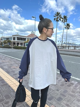 「ラグランTシャツ」｜SAYO☻さん（レディース・157cm）の春コーディネート