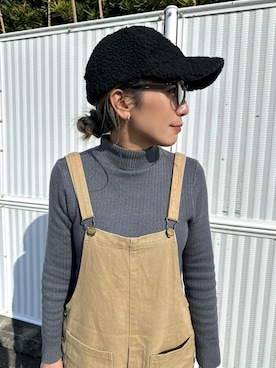 「ボア」｜「アイテム（スリッポン）」を使った、SAYO☻さん（レディース・157cm）の冬コーディネート