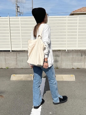 「ほめられ本命コーデ」｜「アイテム（スリッポン）」を使った、SAYO☻さん（レディース・157cm）の冬コーディネート
