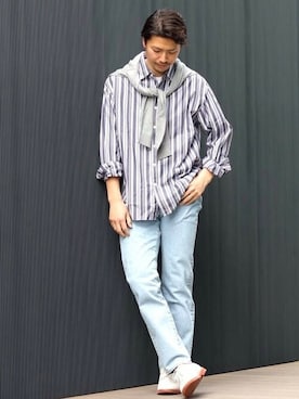 「JOHN SMEDLEY（ジョンスメドレー）のアイテム（カーディガン/ボレロ）」を使った、Brilla per il gustoさん（メンズ・178cm）の春コーディネート