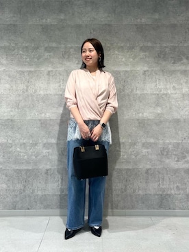 「le.coeur blanc（ルクールブラン）のアイテム」を使った、iharaさん（レディース・158cm）の春コーディネート