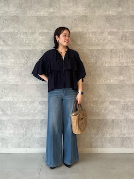 「le.coeur blanc（ルクールブラン）のアイテム」を使った、iharaさん（レディース・158cm）の春コーディネート