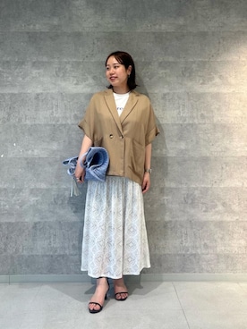 「le.coeur blanc（ルクールブラン）のアイテム」を使った、iharaさん（レディース・158cm）の春コーディネート