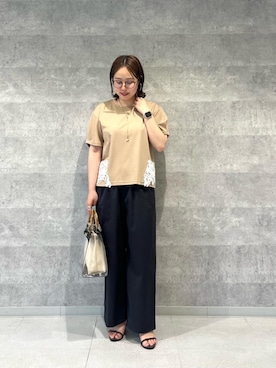 「le.coeur blanc（ルクールブラン）のアイテム」を使った、iharaさん（レディース・158cm）の春コーディネート