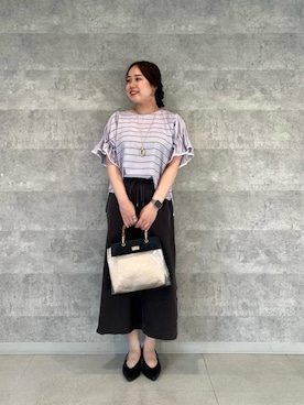 「le.coeur blanc（ルクールブラン）のアイテム」を使った、iharaさん（レディース・158cm）の春コーディネート