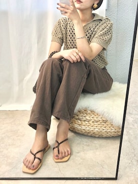 「minia（ミニア）のアイテム」を使った、mayuさん（レディース・160cm）の夏コーディネート