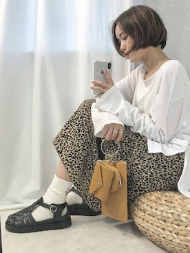 「minia（ミニア）のアイテム」を使った、mayuさん（レディース・160cm）の夏コーディネート