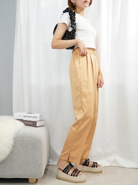 「minia（ミニア）のアイテム」を使った、mayuさん（レディース・160cm）の夏コーディネート