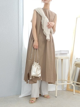 「minia（ミニア）のアイテム」を使った、mayuさん（レディース・160cm）の夏コーディネート