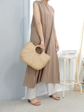 「minia（ミニア）のアイテム」を使った、mayuさん（レディース・160cm）の夏コーディネート