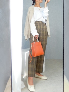 「minia（ミニア）のアイテム」を使った、mayuさん（レディース・160cm）の秋コーディネート