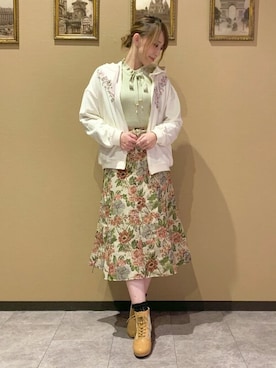 「axes femme（アクシーズファム）のアイテム（パーカー）」を使った、axes femmeさん（レディース・161cm）の冬コーディネート