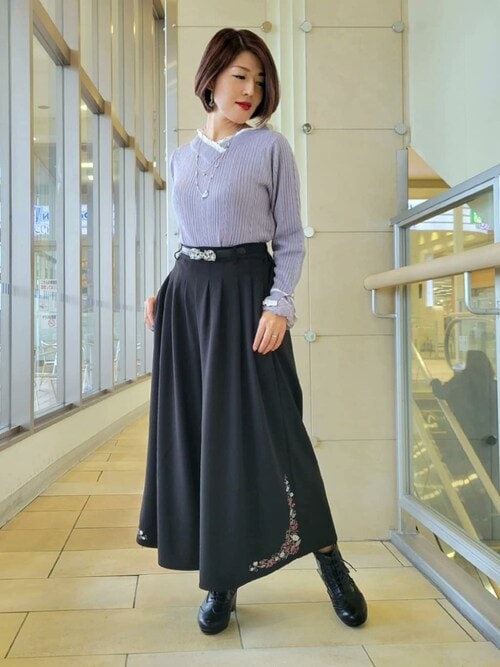 axes femme（アクシーズファム）の「バイカラーVネックニット