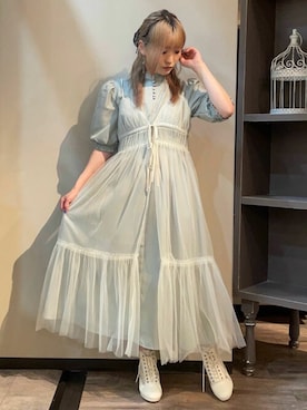 「チュールレイヤード」｜axes femmeさん（レディース・158cm）の春コーディネート