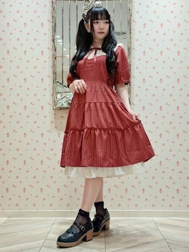 「axes femme POETIQUE（アクシーズファムポエティック）のアイテム（ローファー）」を使った、axes femmeさん（レディース・148cm）の春コーディネート