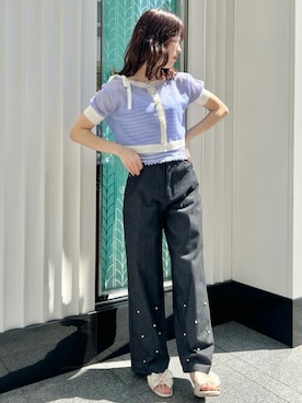 「axes femme POETIQUE（アクシーズファムポエティック）のアイテム（キャミソール）」を使った、axes femmeさん（レディース・161cm）の春コーディネート