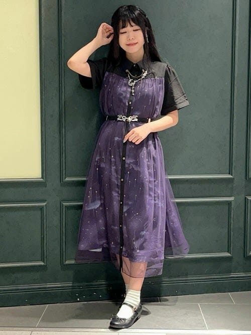 axes femme（アクシーズファム）の「エトワール柄チュール重ね