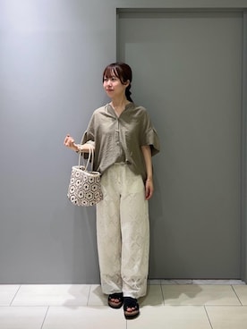 「お呼ばれ」｜「アイテム（サンダル）」を使った、Mayuriiさん（レディース・157cm）の春コーディネート