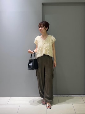 「お呼ばれ」｜「アイテム（パンツ）」を使った、Mayuriiさん（レディース・157cm）の夏コーディネート