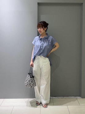 「お呼ばれ」｜「アイテム（パンツ）」を使った、Mayuriiさん（レディース・157cm）の夏コーディネート