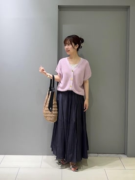 「お呼ばれ」｜「アイテム（スカート）」を使った、Mayuriiさん（レディース・157cm）の夏コーディネート