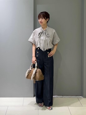 「アイテム（バンダナ/スカーフ）」を使った、Mayuriiさん（レディース・157cm）の夏コーディネート