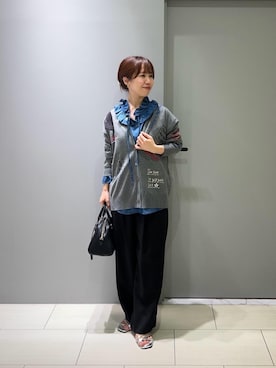 「アイテム（ボストンバッグ）」を使った、Mayuriiさん（レディース・157cm）の秋コーディネート