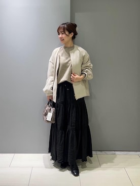 「寒い」｜「アイテム（ブルゾン）」を使った、Mayuriiさん（レディース・157cm）の秋コーディネート