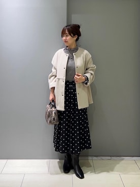 「寒い」｜「アイテム（ブルゾン）」を使った、Mayuriiさん（レディース・157cm）の秋コーディネート