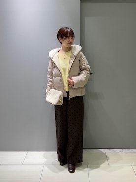 「寒い」｜「アイテム（ダウンジャケット/コート）」を使った、Mayuriiさん（レディース・157cm）の冬コーディネート