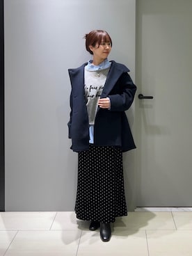 「寒い」｜「アイテム（ジャケット/アウター）」を使った、Mayuriiさん（レディース・157cm）の冬コーディネート