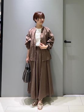 「le.coeur blanc（ルクールブラン）のアイテム」を使った、Mayuriiさん（レディース・157cm）の春コーディネート