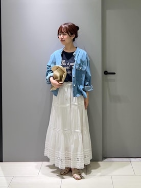 「le.coeur blanc（ルクールブラン）のアイテム」を使った、Mayuriiさん（レディース・157cm）の春コーディネート
