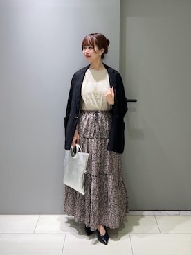 「le.coeur blanc（ルクールブラン）のアイテム」を使った、Mayuriiさん（レディース・157cm）の春コーディネート