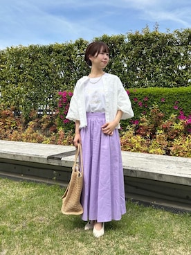 「le.coeur blanc（ルクールブラン）のアイテム」を使った、Mayuriiさん（レディース・157cm）の春コーディネート