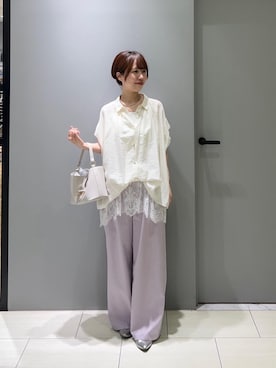 「le.coeur blanc（ルクールブラン）のアイテム」を使った、Mayuriiさん（レディース・157cm）の春コーディネート