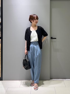 「le.coeur blanc（ルクールブラン）のアイテム」を使った、Mayuriiさん（レディース・157cm）の春コーディネート