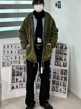 「韓国」｜「アイテム（ブルゾン）」を使った、KONVINIさん（メンズ・180cm）の冬コーディネート