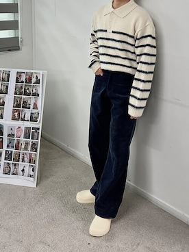 「韓国ファッション」｜KONVINIさん（メンズ・180cm）の冬コーディネート