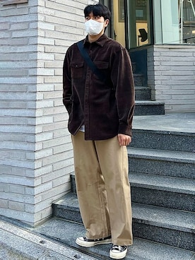 「Millo Archive（ミロ アーカイブ）のアイテム」を使った、KONVINIさん（メンズ・170cm）の冬コーディネート