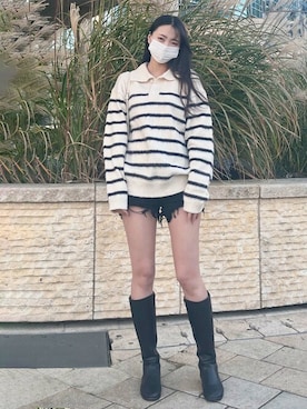 「Millo Archive（ミロ アーカイブ）のアイテム」を使った、KONVINIさん（レディース・160cm）の冬コーディネート