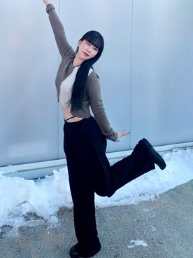 「Millo Archive（ミロ アーカイブ）のアイテム」を使った、KONVINIさん（レディース・160cm）の冬コーディネート