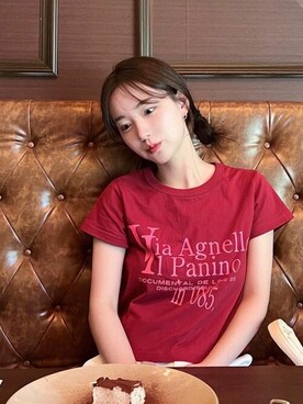 「KONVINI（コンビニ）のアイテム」を使った、KONVINIさん（レディース・160cm）の夏コーディネート