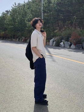 「KONVINI（コンビニ）のアイテム」を使った、KONVINIさん（メンズ・180cm）の夏コーディネート